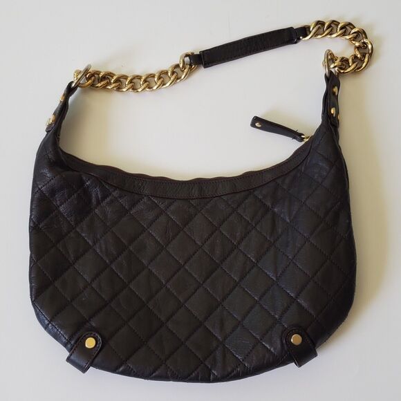 Tanner Vintage Quilted Italian Leather Hobo Bag Boho Hippie Western 80s 90s - Picture 2 of 16